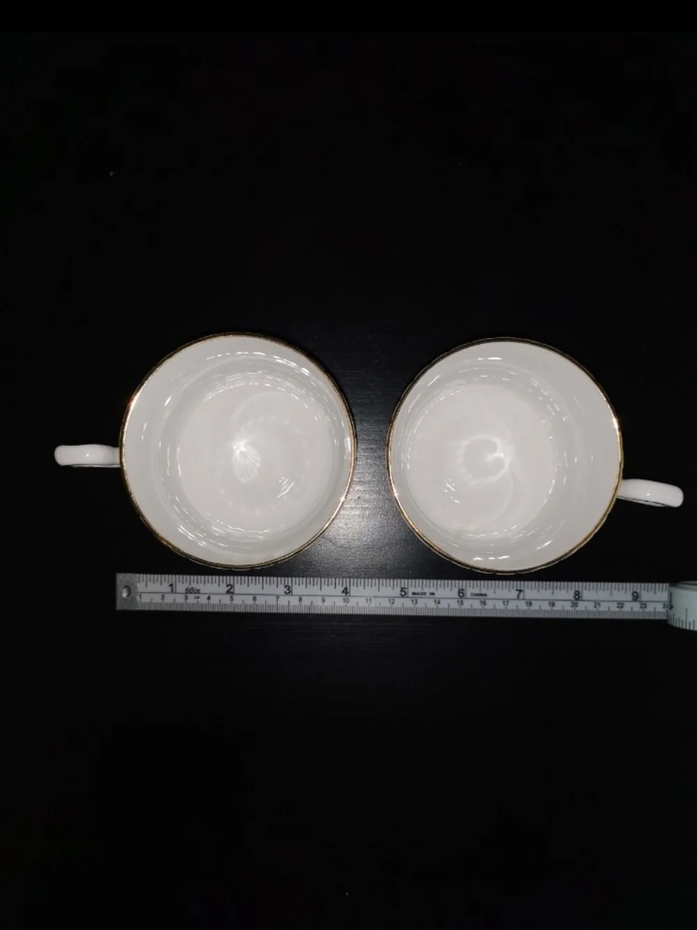 Lot of 2 - Vintage Royal Stafford Bone China Teacup with Blue Flowers EST 1845